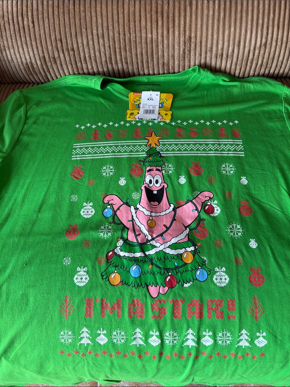 Nickelodeon Green Patrick Star Holiday Graphic Tee